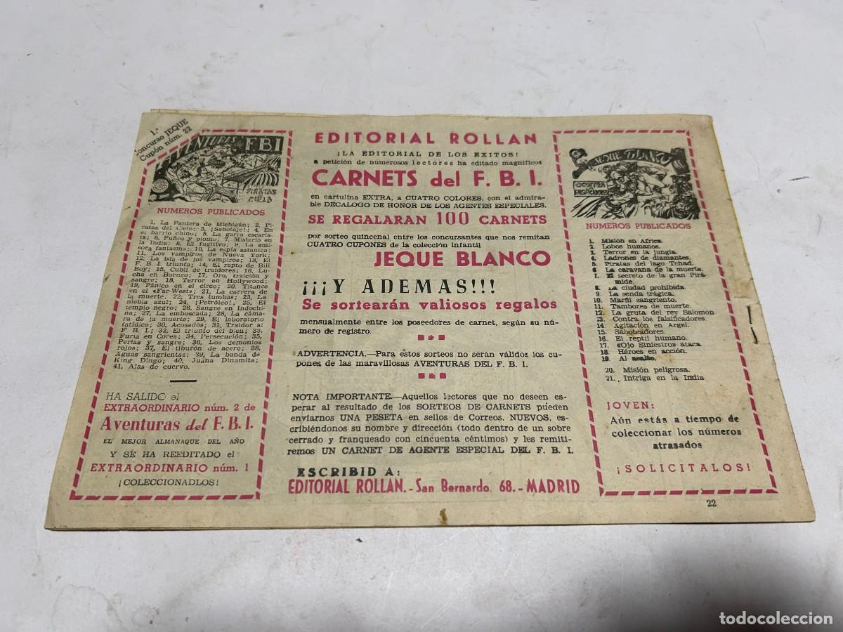 Tebeos: comic Jeque Blanco N&ordm; 22 Editorial ROLLAN ( original ) - Foto 2