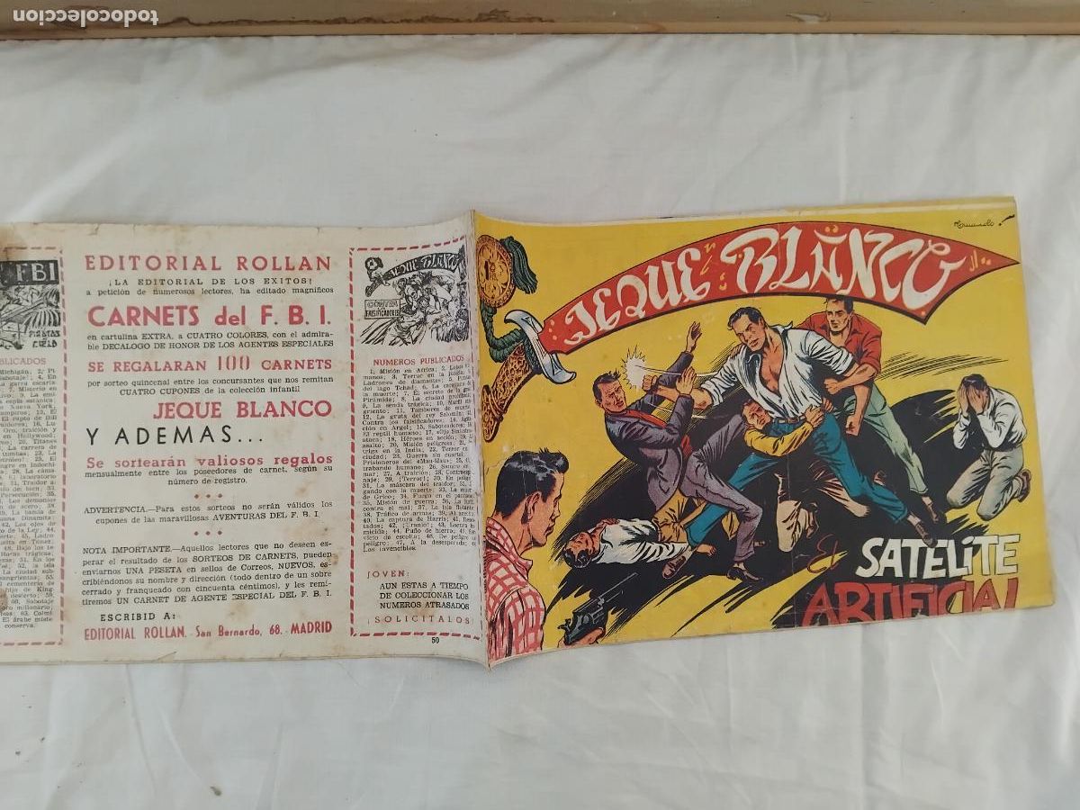 Tebeos: JEQUE BLANCO N&ordm; 50. EDITORIAL ROLLAN 1952. - Foto 1