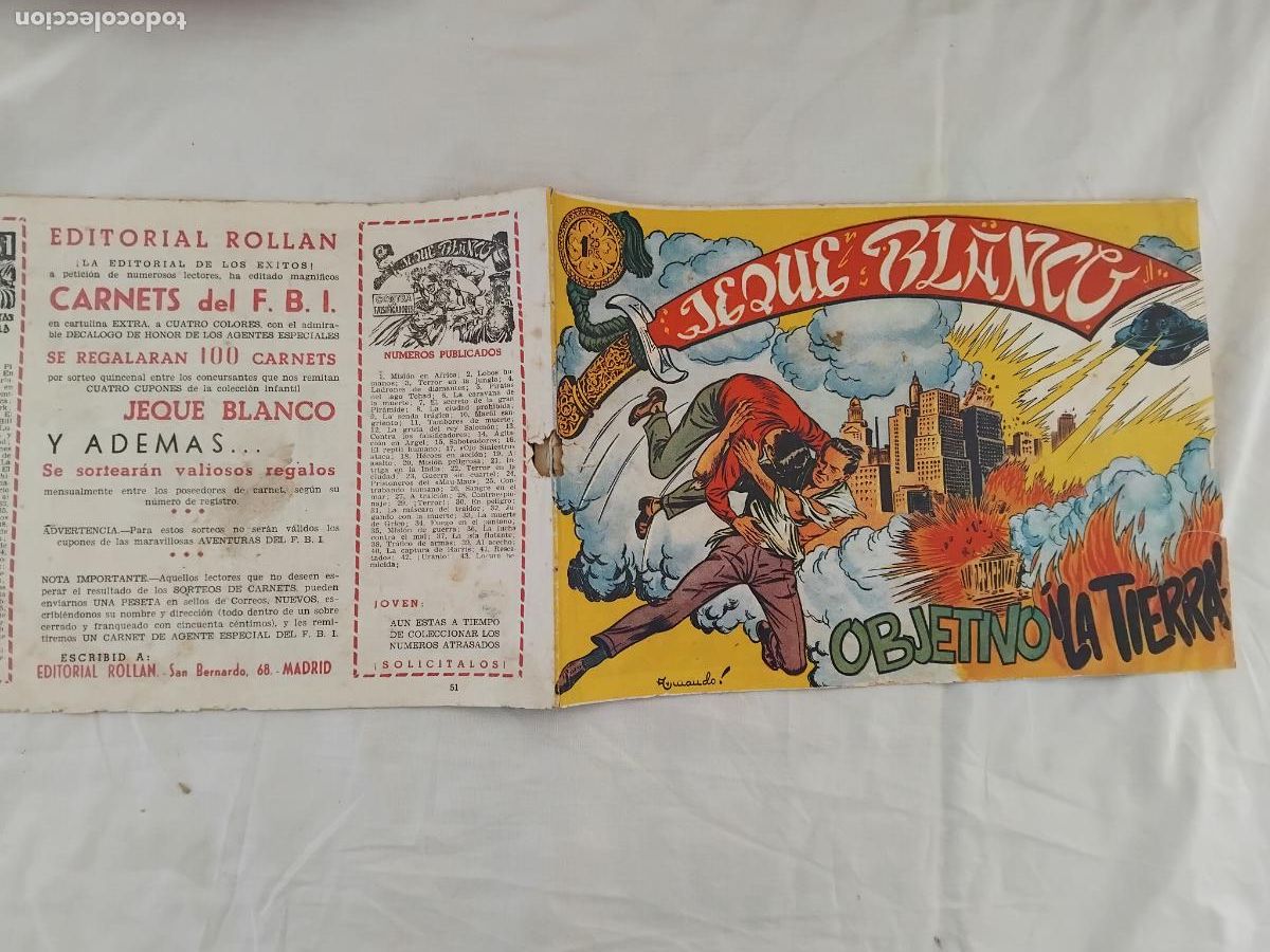 Tebeos: JEQUE BLANCO N&ordm; 51. EDITORIAL ROLLAN 1952. - Foto 1
