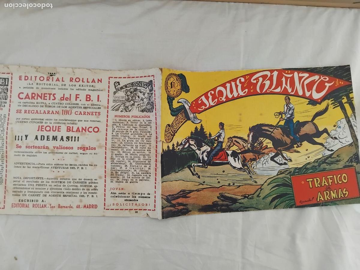 Tebeos: JEQUE BLANCO N&ordm; 85. EDITORIAL ROLLAN 1952. - Foto 1