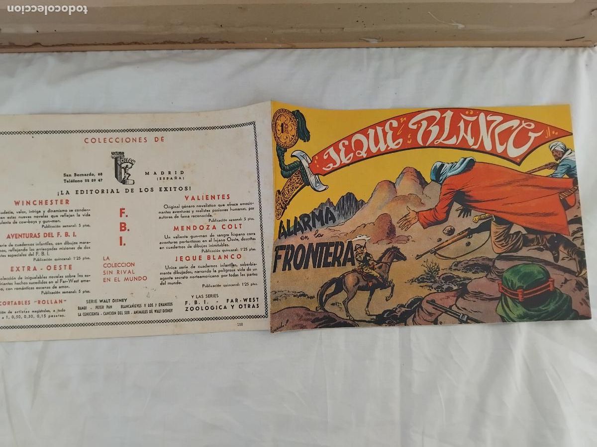Tebeos: JEQUE BLANCO N&ordm; 110 EDITORIAL ROLLAN 1952. - Foto 1