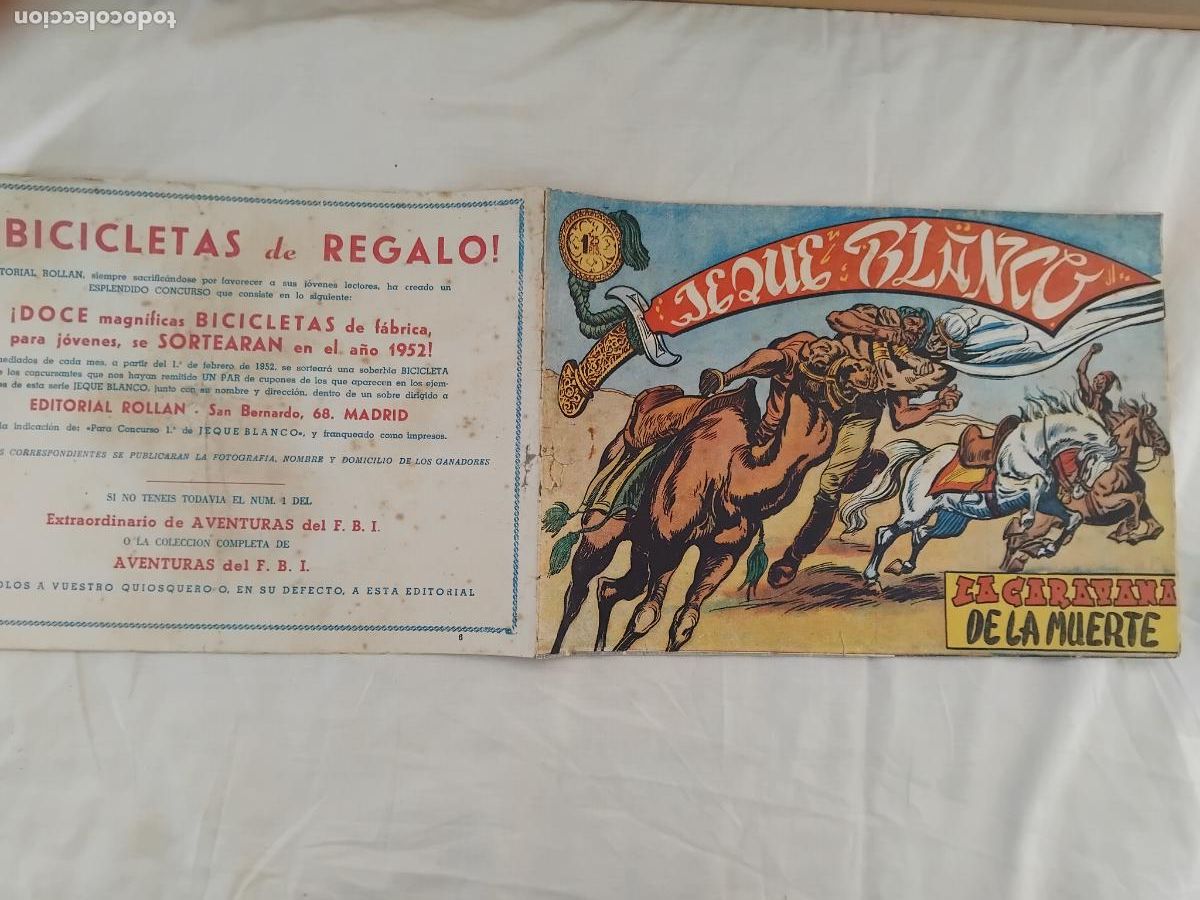 Tebeos: JEQUE BLANCO N&ordm; 6 EDITORIAL ROLLAN 1952. - Foto 1