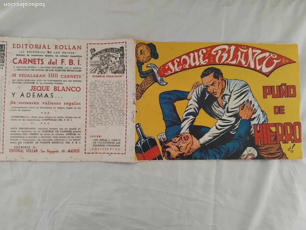 Tebeos: JEQUE BLANCO N&ordm; 44 EDITORIAL ROLLAN 1952. - Foto 1