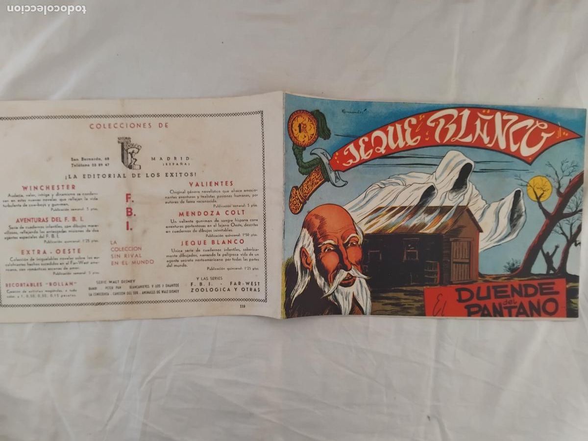 Tebeos: JEQUE BLANCO N&ordm; 119 EDITORIAL ROLLAN 1952. - Foto 1