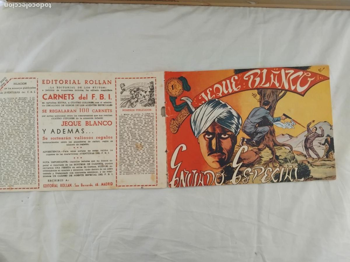 Tebeos: JEQUE BLANCO N&ordm; 61 EDITORIAL ROLLAN 1952. - Foto 1