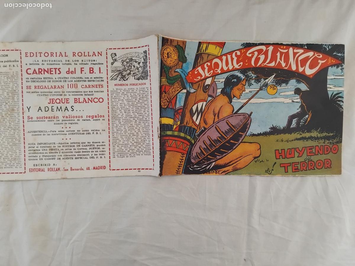 Tebeos: JEQUE BLANCO N&ordm; 68 EDITORIAL ROLLAN 1952. - Foto 1