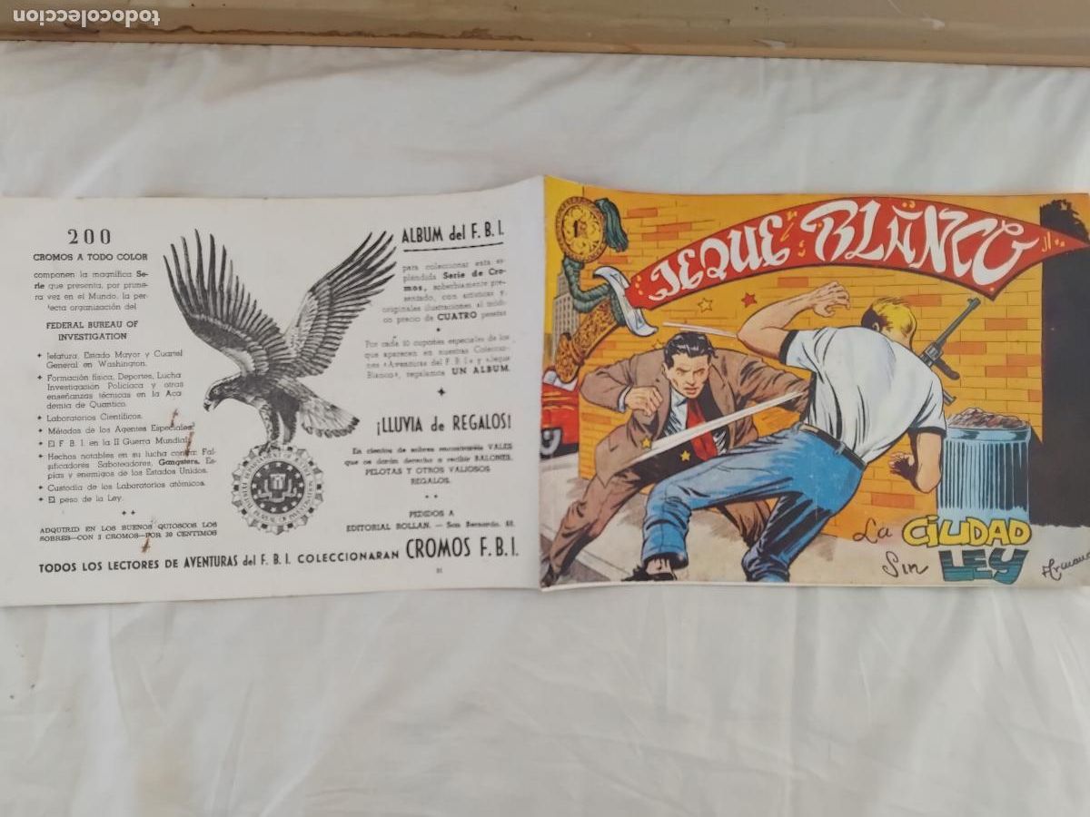 Tebeos: JEQUE BLANCO N&ordm; 91 EDITORIAL ROLLAN 1952. - Foto 1