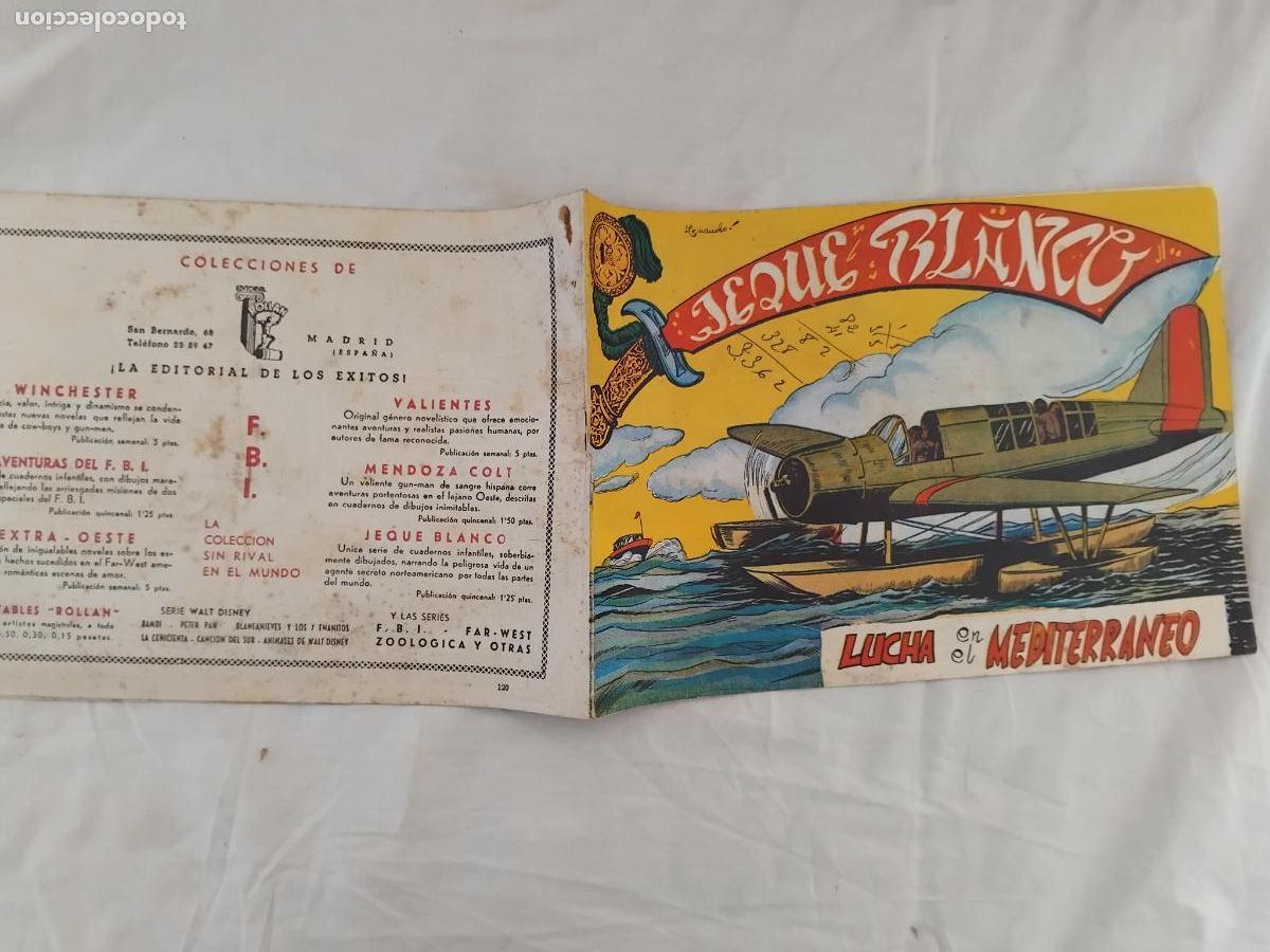 Tebeos: JEQUE BLANCO N&ordm; 120 EDITORIAL ROLLAN 1952. - Foto 1