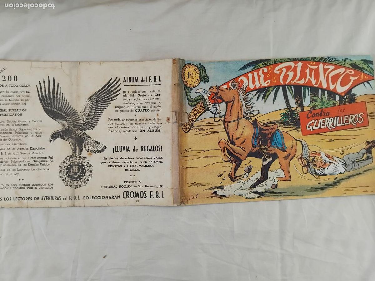 Tebeos: JEQUE BLANCO N&ordm; 82 EDITORIAL ROLLAN 1952. - Foto 1