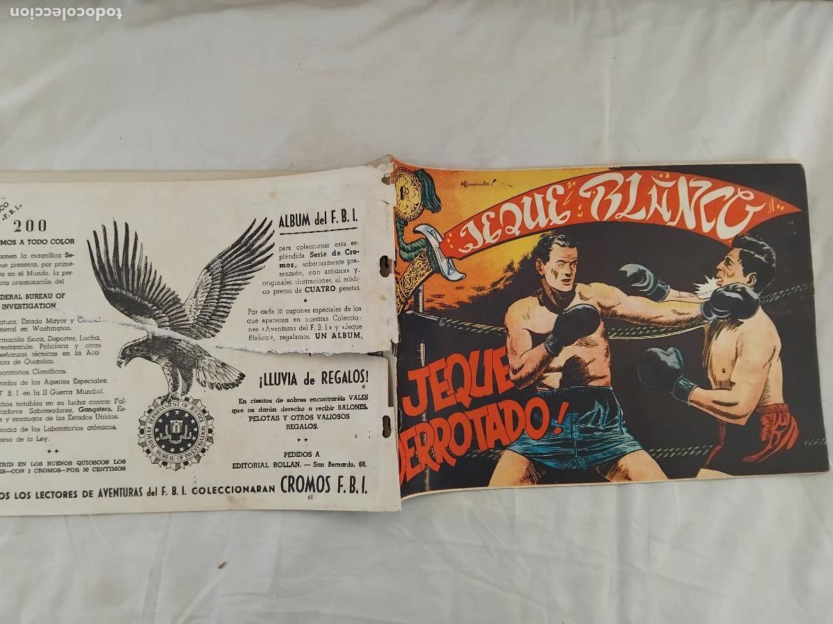 Tebeos: JEQUE BLANCO N&ordm; 83 EDITORIAL ROLLAN 1952. - Foto 1