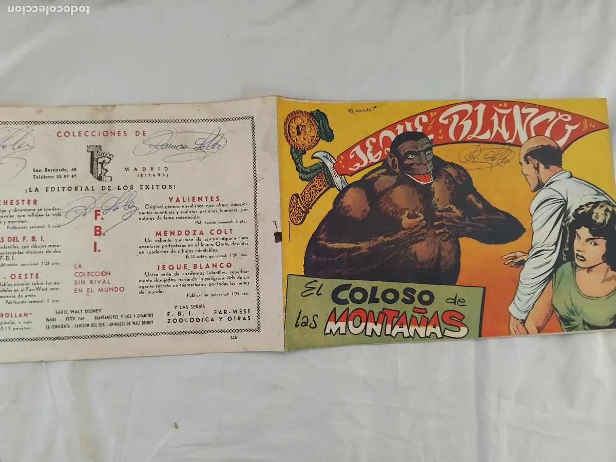 Tebeos: JEQUE BLANCO N&ordm; 115 EDITORIAL ROLLAN 1952. - Foto 1