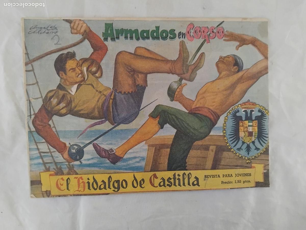 Tebeos: EL HIDALGO DE CASTILLA N&ordm; 2 ARMADOS EN CORSO- ROLLAN 1959 - Foto 1
