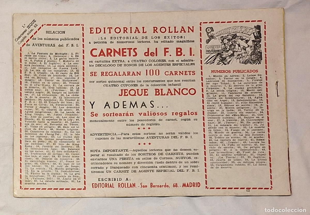 Tebeos: Jeque Blanco n&ordm; 62 Edit Roll&aacute;n a&ntilde;o 52 Original - Foto 2
