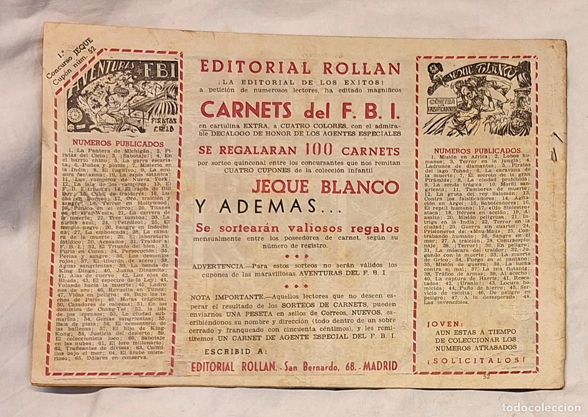 Tebeos: Jeque Blanco n&ordm; 52 Edit Roll&aacute;n a&ntilde;o 52 Original - Foto 2