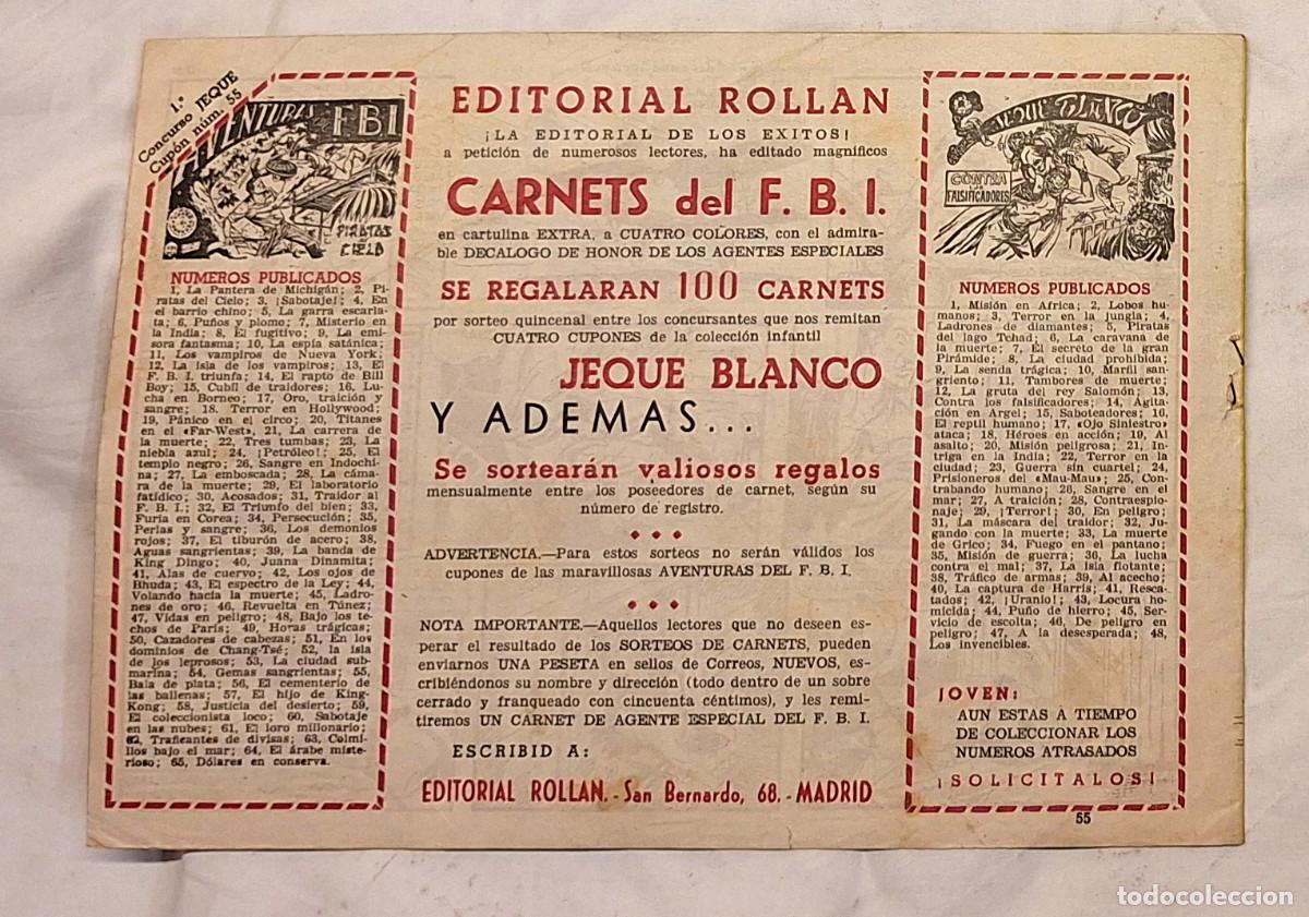 Tebeos: Jeque Blanco n&ordm; 55 Edit Roll&aacute;n a&ntilde;o 52 Original - Foto 2