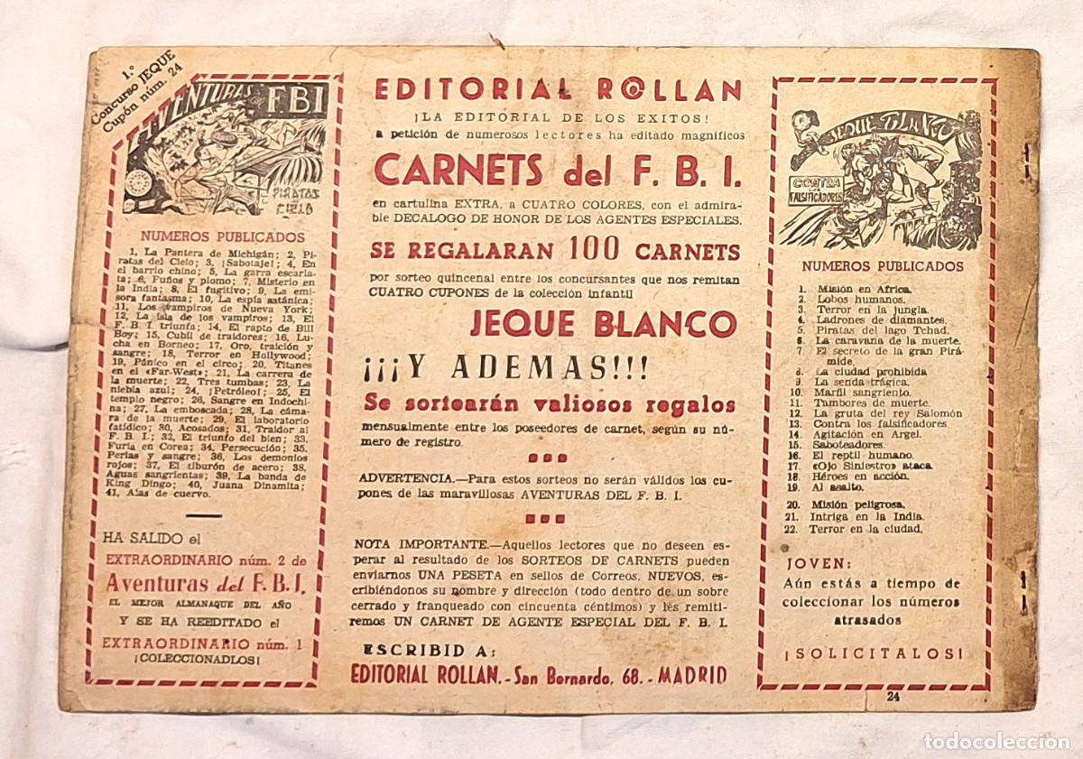 Tebeos: Jeque Blanco n&ordm; 24 Edit Roll&aacute;n a&ntilde;o 52 Original - Foto 2
