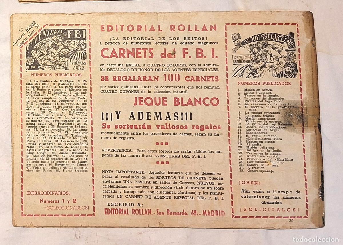 Tebeos: Jeque Blanco n&ordm; 30 Edit Roll&aacute;n a&ntilde;o 52 Original - Foto 2