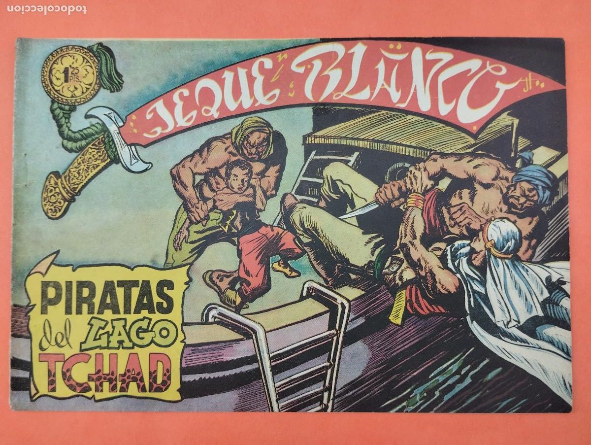 Tebeos: TEBEO JEQUE BLANCO N&ordm; 5 PIRATAS DEL LAGO TCHAD