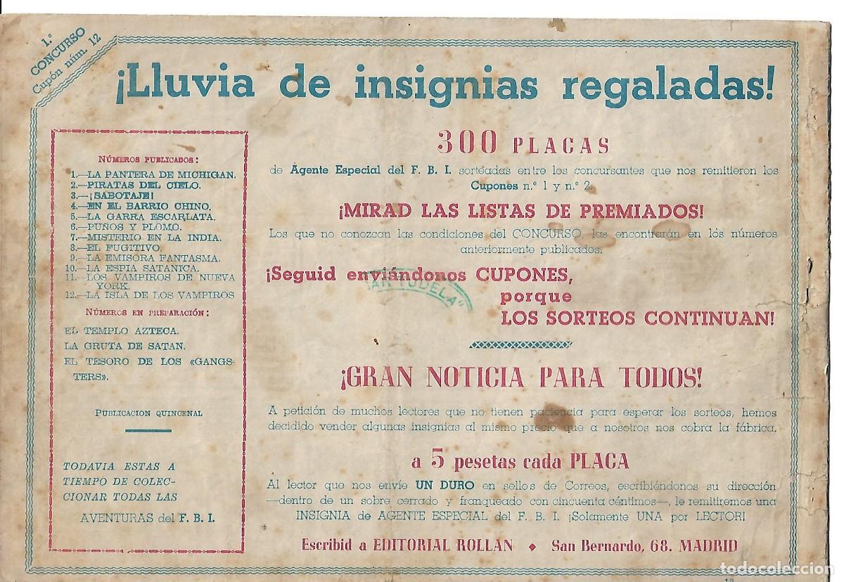 Tebeos: AVENTURAS DEL FBI - ORIGINAL NUMERO 13 - Foto 2
