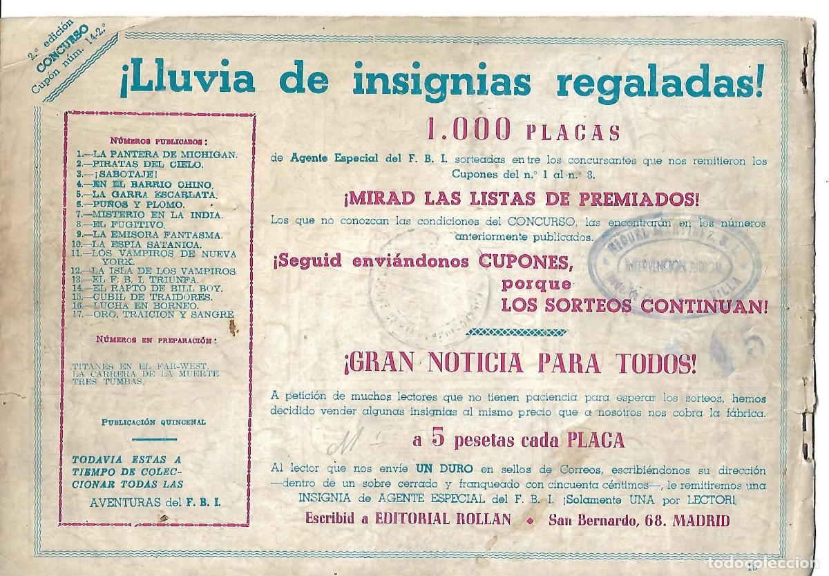 Tebeos: AVENTURAS DEL FBI - ORIGINAL NUMERO 15 - Foto 2