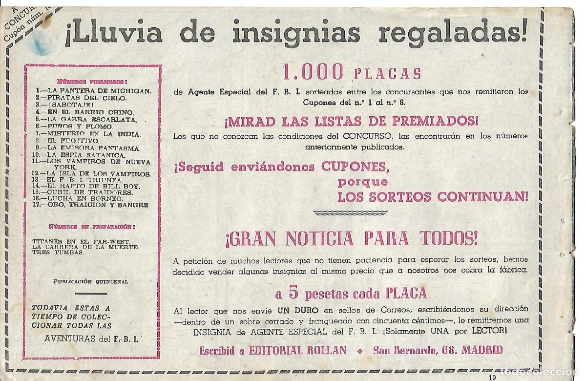 Tebeos: AVENTURAS DEL FBI - ORIGINAL NUMERO 19 - Foto 2