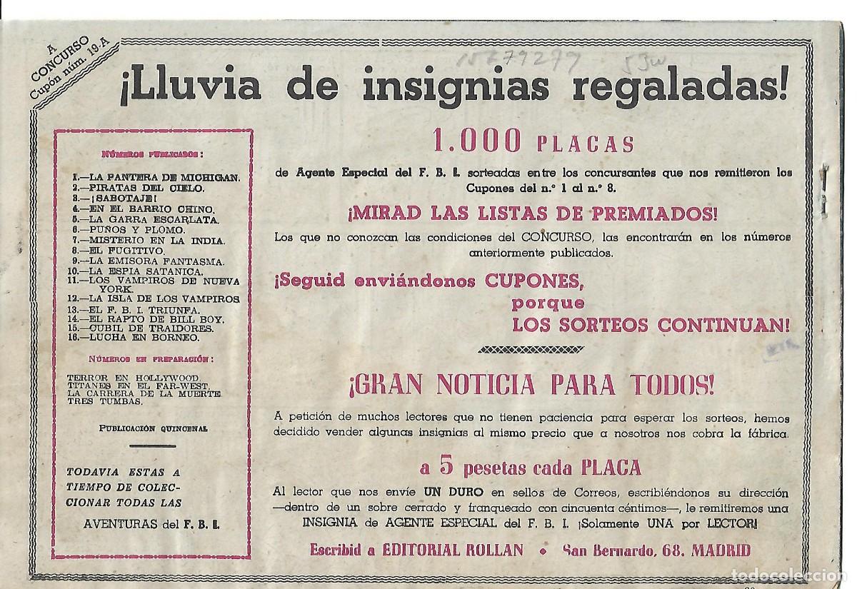 Tebeos: AVENTURAS DEL FBI - ORIGINAL NUMERO 20 - Foto 2