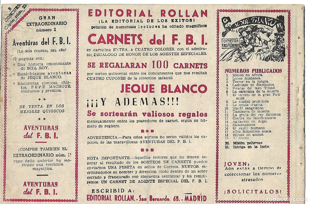 Tebeos: AVENTURAS DEL FBI - ORIGINAL NUMERO 24 - Foto 2
