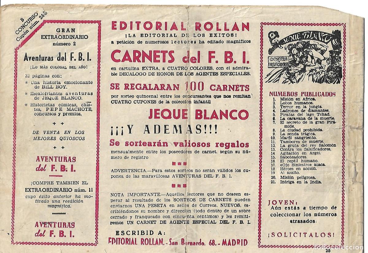 Tebeos: AVENTURAS DEL FBI - ORIGINAL NUMERO 25 - Foto 2