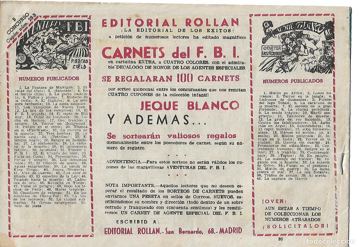 Tebeos: AVENTURAS DEL FBI - ORIGINAL NUMERO 30 - Foto 2