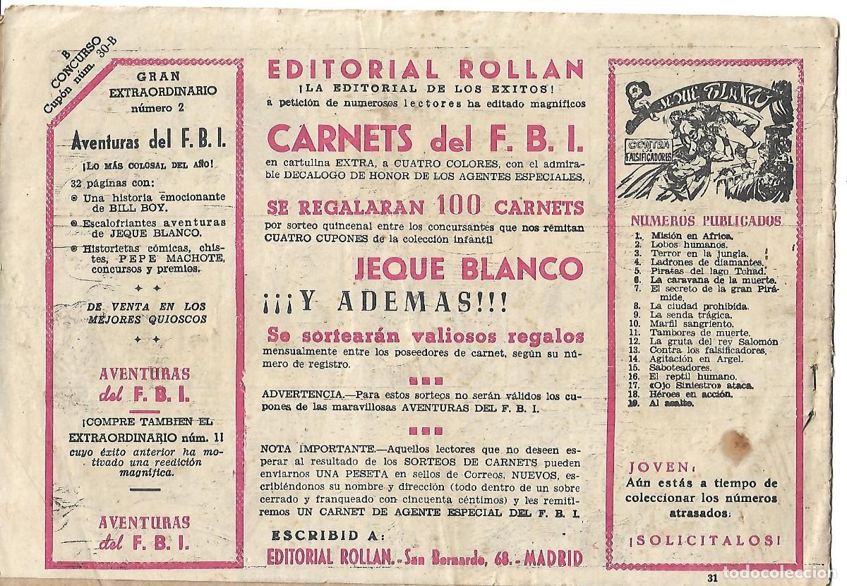 Tebeos: AVENTURAS DEL FBI - ORIGINAL NUMERO 31 - Foto 2