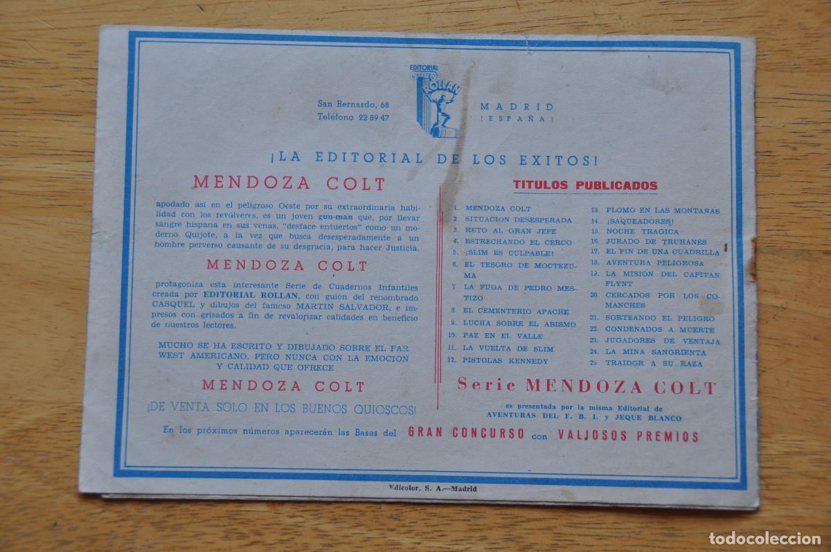 Tebeos: COMIC - MENDOZA COLT N&ordm;25 - TRAIDOR A SU RAZA - EDITORIAL ROLL&Aacute;N - Foto 2