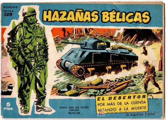 Tebeos: HAZA&Ntilde;AS BELICAS EXTRA AZUL N&ordm; 129 - Foto 1