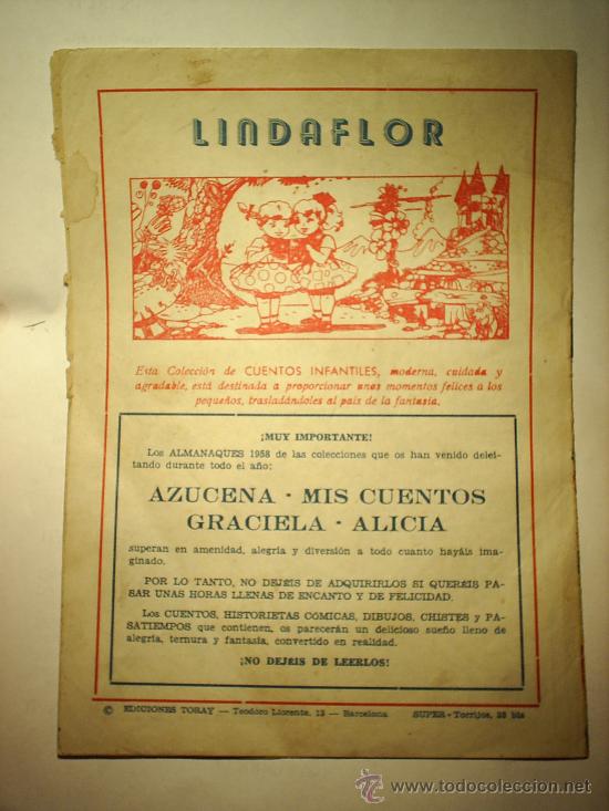 Tebeos: COLECCION LINDAFLOR -N.65-EDICIONES TORAY - Foto 2