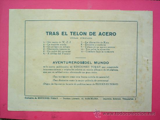 Tebeos: TRAS EL TELON DE ACERO N.11 , ORIGINAL ,DARNIS ,EDICIONES TORAY - Foto 2