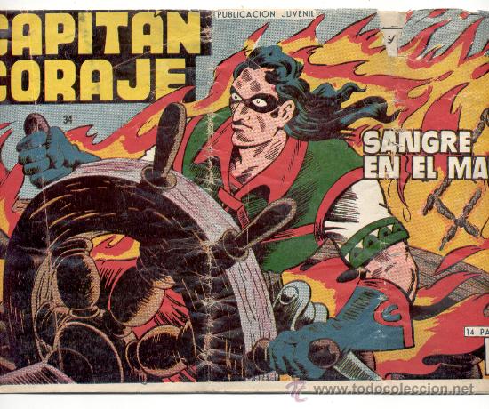 Tebeos: CAPIT&Aacute;N CORAJE - N&ordm; 34 - &rdquo;SANGRE EN EL MAR&rdquo; - TORAY - ORIGINAL.. - Foto 1