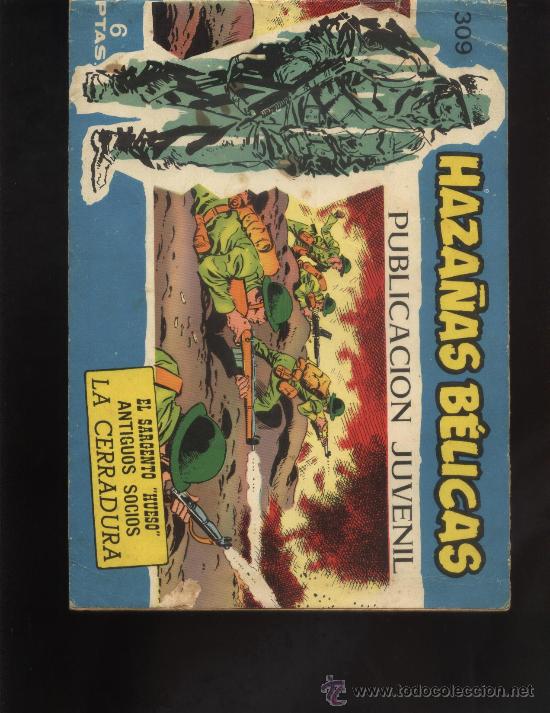 Tebeos: HAZA&Ntilde;AS BELICAS  AZULES N&ordm; 309 - Foto 1