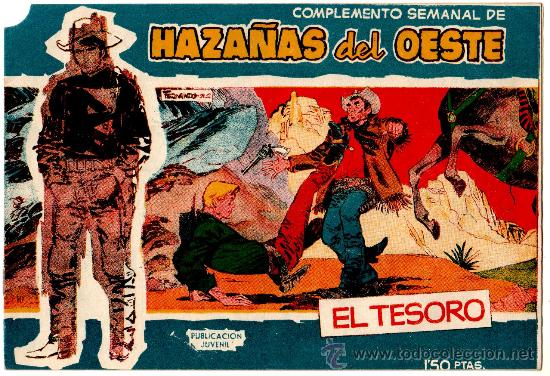 Tebeos: HAZA&Ntilde;AS DEL OESTE AZUL, COMPLEMENTO SEMANAL N&ordm; 10 EDI. TORAY 1959 ORIGINAL - Foto 1
