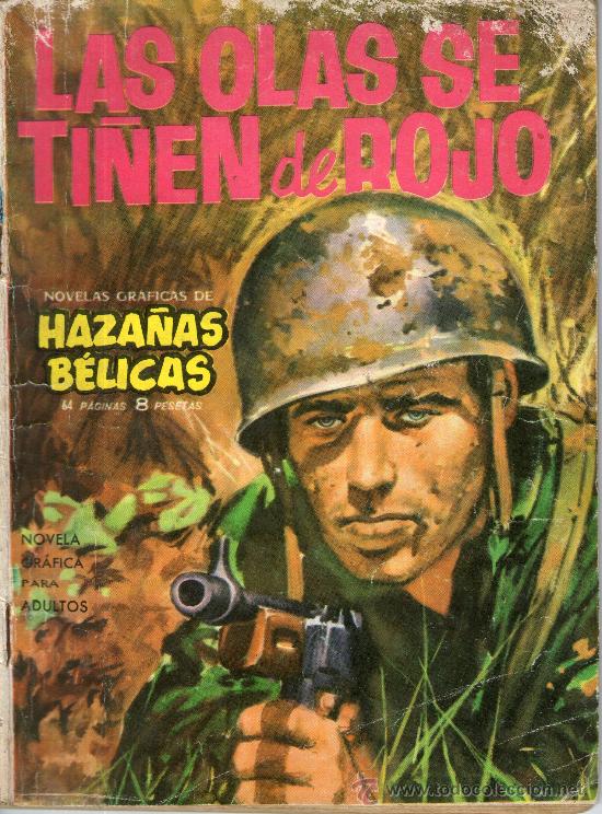 Tebeos: comic, cuento, haza&ntilde;as belicas - las olas se ti&ntilde;en de rojo - - Foto 1