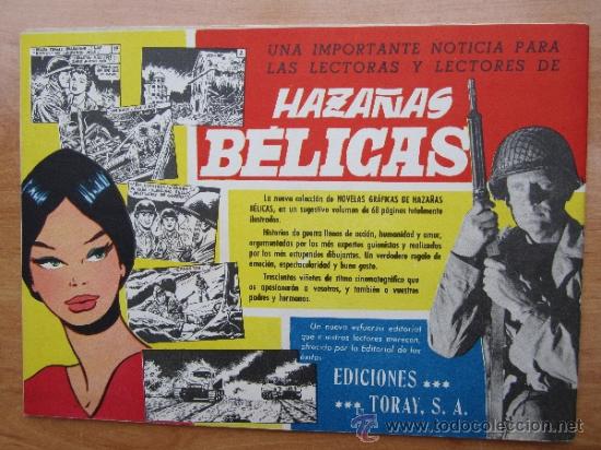 Tebeos: extra 12 haza&ntilde;as belicas , ediciones toray - original como nuevo - Foto 3