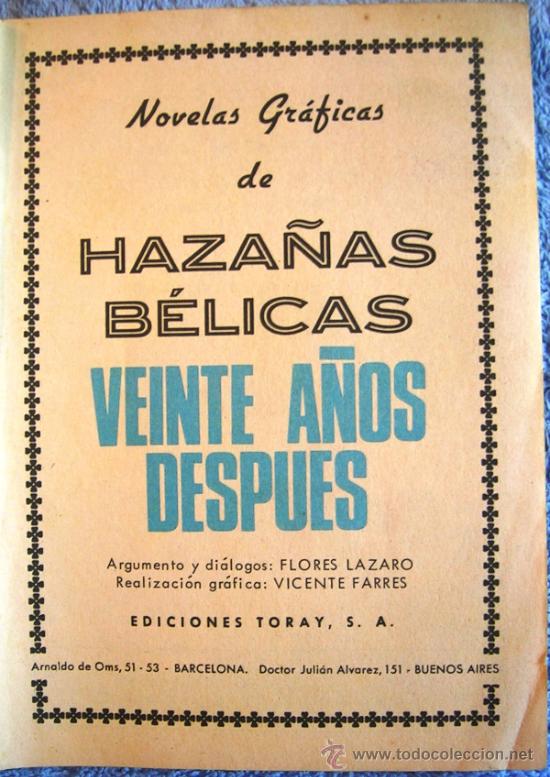 Tebeos: HAZA&Ntilde;AS BELICAS, EDIC. TORAY EN 1967. - Foto 2