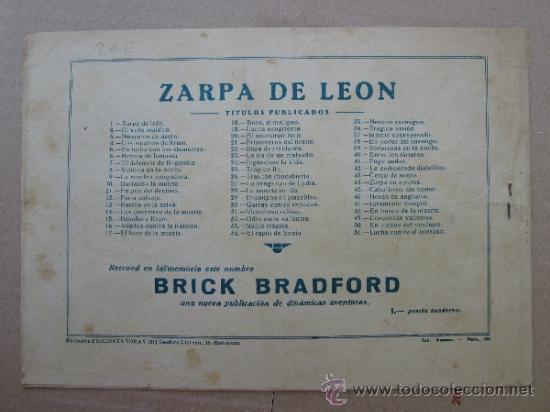 Tebeos: zarpa de leon ,numero 51 lucha contra el corazon , ediciones toray , original - Foto 2