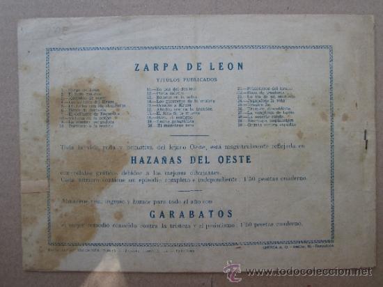 Tebeos: zarpa de leon ,numero 30 , garras contra espadas , ediciones toray , original - Foto 2