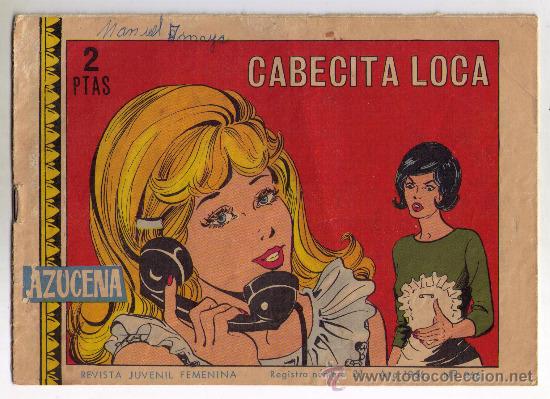 Tebeos: AZUCENA - N&ordm; 966 - CABECITA LOCA - A&Ntilde;O 1966 - Foto 1