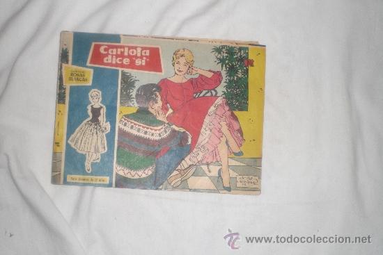 Tebeos: COLECCION ROSAS BLANCAS  CARLOTA DICE QUE &rdquo; SI&rdquo; - Foto 1