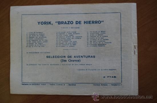 Tebeos: YORIK BRAZO DE HIERRO N&ordm; 30 EDICIONES TORAY - Foto 2