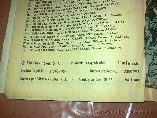 Tebeos: RELATOS DE GUERRA-N&ordm; 79 EDICIONES TORAY A&Ntilde;O 1965 - Foto 4