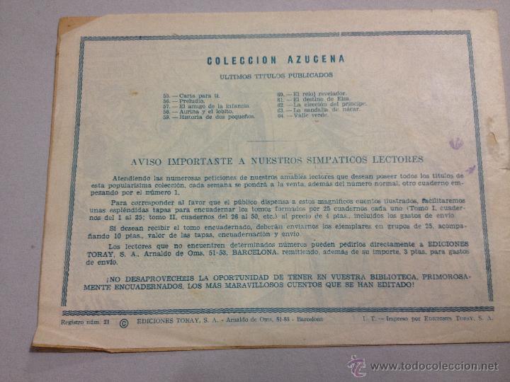 Tebeos: Coleccion Azucena - Valle verde , n&ordm; 64 Ediciones Toray - Foto 2