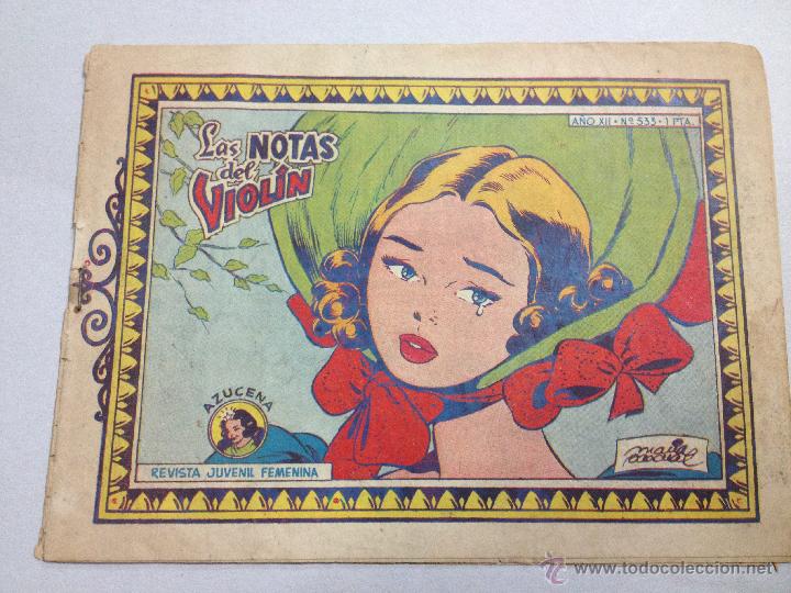 Tebeos: Coleccion Azucena - Las notas del violin , n&ordm; 533 Ediciones Toray - Foto 1