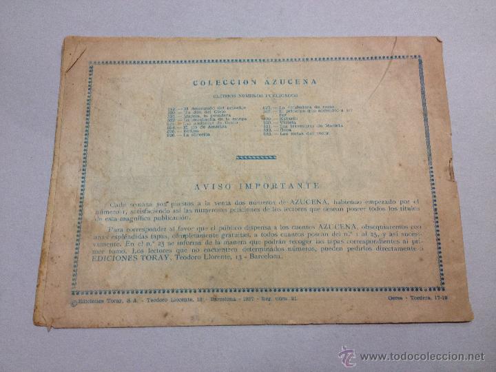 Tebeos: Coleccion Azucena - Las notas del violin , n&ordm; 533 Ediciones Toray - Foto 2