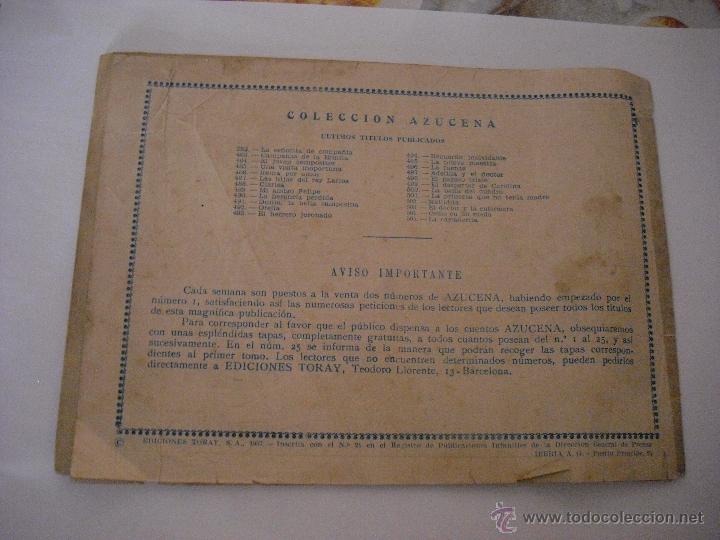 Tebeos: AZUCENA N&ordm; 505 LA CASTA&Ntilde;ERITA. - Foto 2